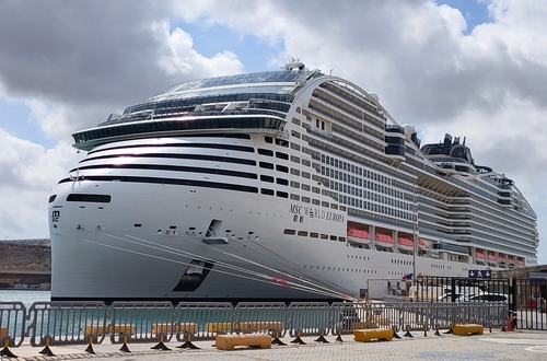 Valletta,,Malta,-,September,24,,2025:,View,Of,The,Msc MSC Croisières