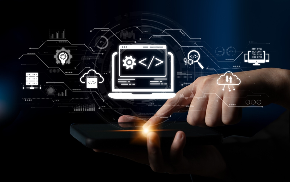 Modern,Web,Development,Concept,Featuring,Coding,Symbols,,Web,Development,Process,